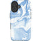 Blue Marbling iPhone 16 Magsafe Impact Case