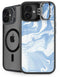 Blue Marbling iPhone 16 Plus Kickstand Case