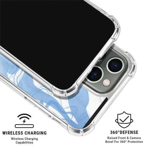 Blue Marbling iPhone 16 Pro Max Clear Case