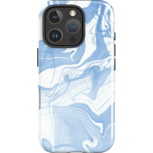 Blue Marbling iPhone 16 Pro Max Impact Case