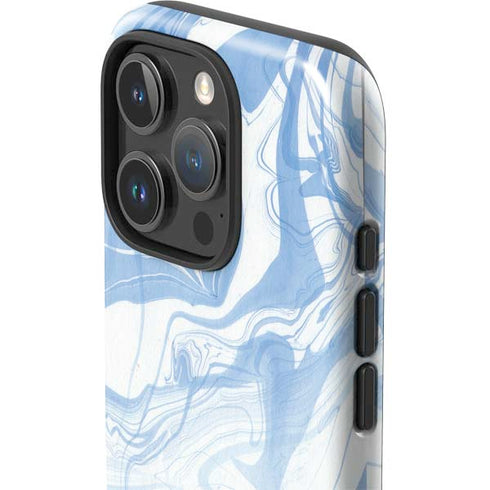 Blue Marbling iPhone 16 Pro Max Impact Case