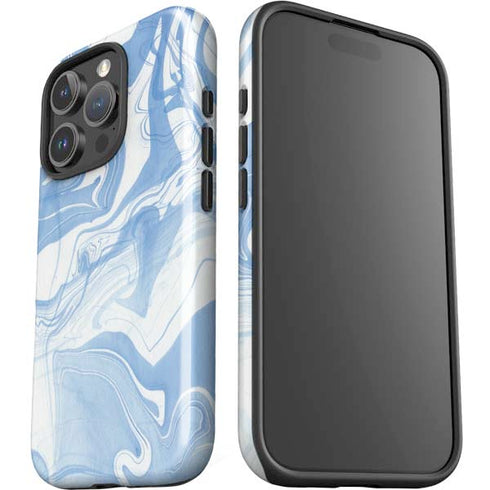 Blue Marbling iPhone 16 Pro Max Impact Case