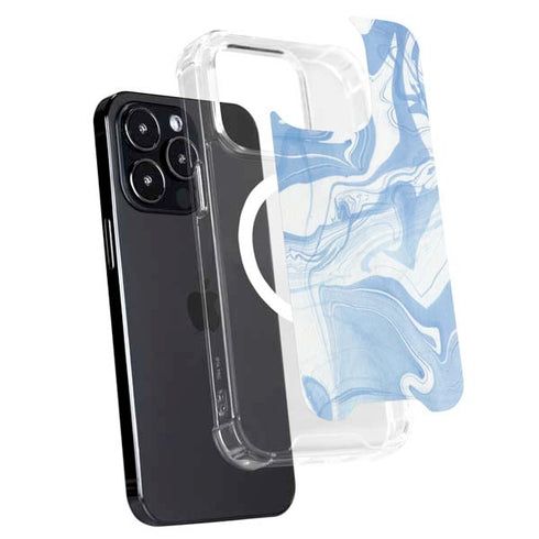 Blue Marbling iPhone 16 Pro Max MagSafe Case