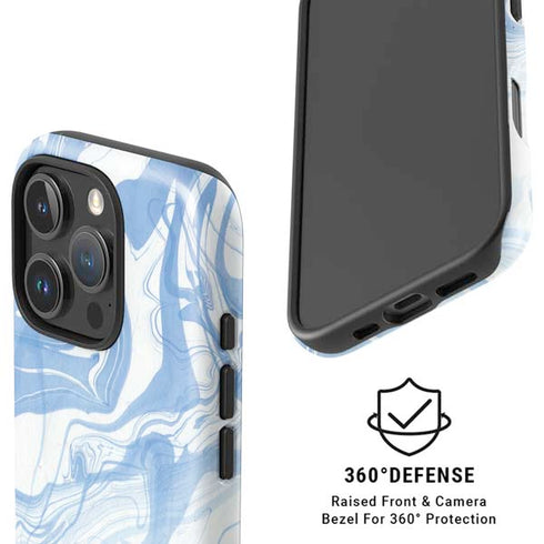 Blue Marbling iPhone 16 Pro Max Magsafe Impact Case