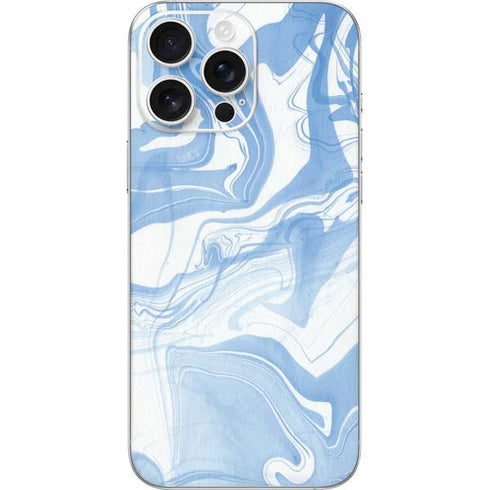 Blue Marbling iPhone 16 Pro Max Skin