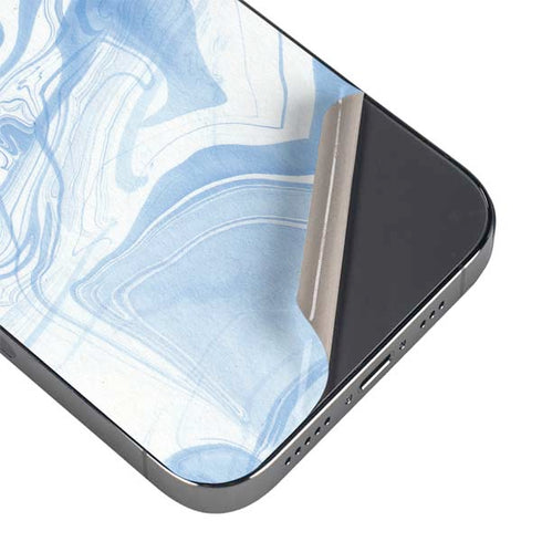 Blue Marbling iPhone 16 Pro Max Skin