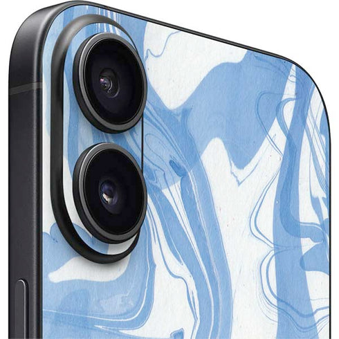 Blue Marbling iPhone 16 Skin