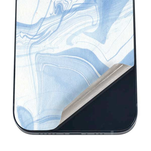 Blue Marbling iPhone 16 Skin