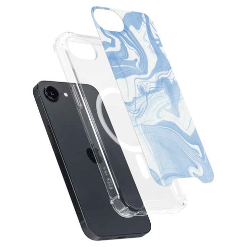 Blue Marbling iPhone 16e MagSafe Case