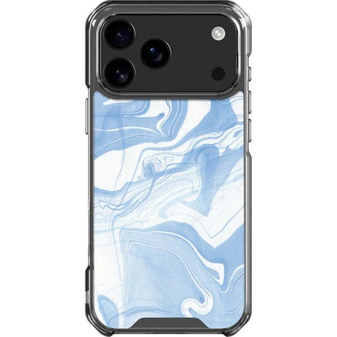 Blue Marbling iPhone 18 Pro Max Clear Case
