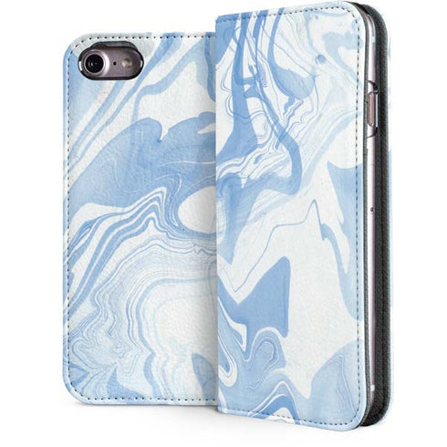 Blue Marbling iPhone 7 Folio Case