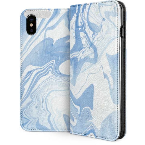 Blue Marbling iPhone 8 Folio Case