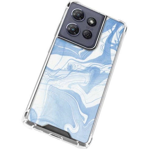 Blue Marbling Moto G 5G (2025) Clear Case