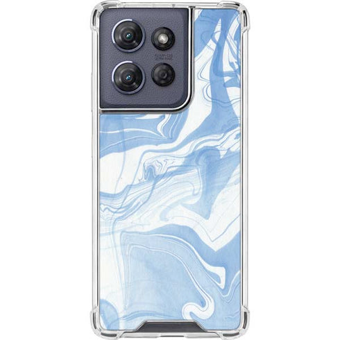 Blue Marbling Moto G Play 5G (2025) Clear Case