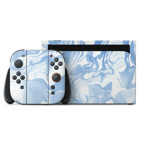 Blue Marbling Nintendo Switch 2 (2025) with Joy-Con Skin