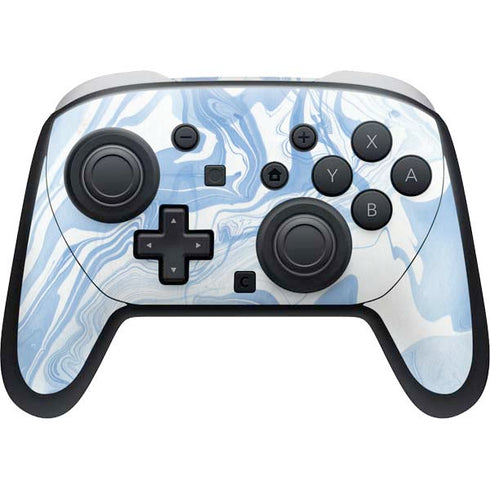 Blue Marbling Nintendo Switch 2 (2025) Pro Controller Skin
