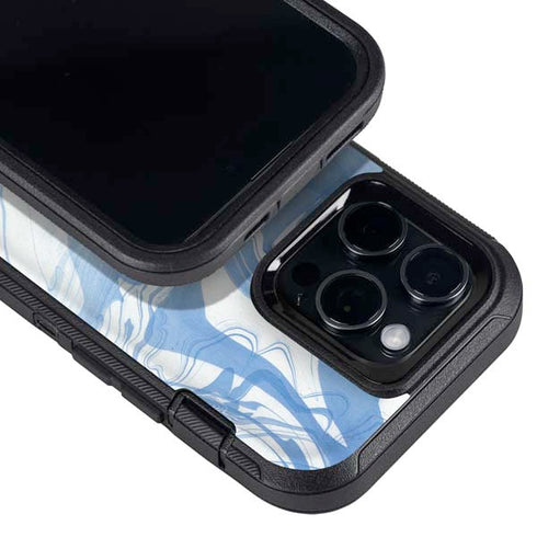 Blue Marbling Otterbox Defender iPhone Skin