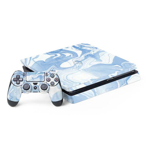 Blue Marbling PlayStation PS4 Skins