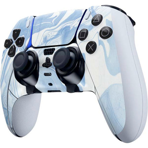 Blue Marbling PS5 DualSense Edge Pro Controller Skin