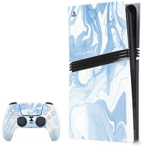 Blue Marbling PS5 Pro Bundle Skin