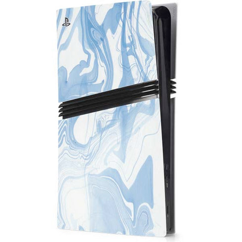 Blue Marbling PS5 Pro Console Skin