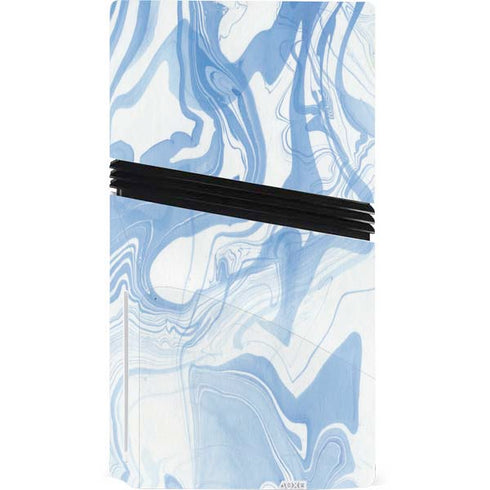 Blue Marbling PS5 Pro Disk Bundle Skin