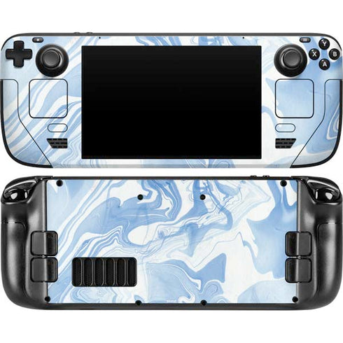 Blue Marbling Steam Deck Handheld Gaming Computer OLED Skin