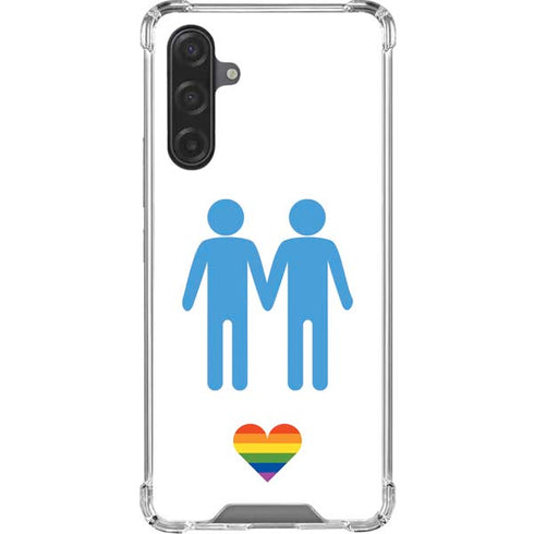 Blue Pride Galaxy A17 Clear Case