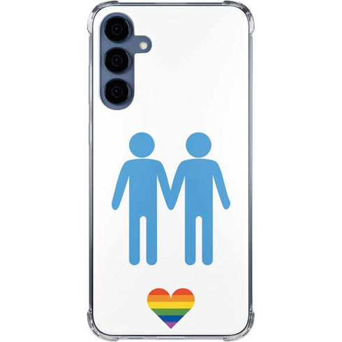 Blue Pride Galaxy A55 5G Clear Case