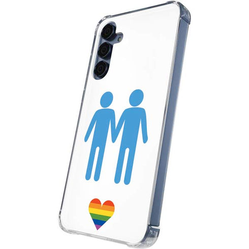 Blue Pride Galaxy A55 5G Clear Case