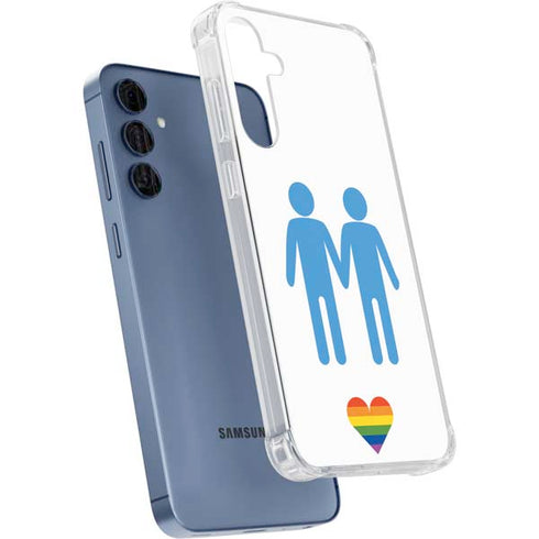 Blue Pride Galaxy A55 5G Clear Case