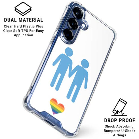 Blue Pride Galaxy S25 Clear Case
