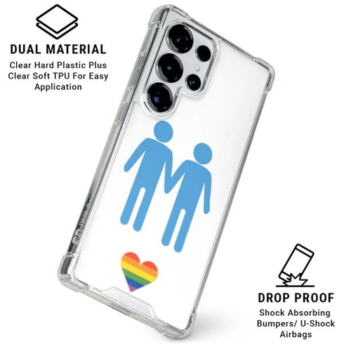 Blue Pride Galaxy S25 Ultra Clear Case