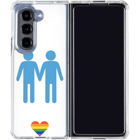 Blue Pride Galaxy Z Fold5 5G Clear Case