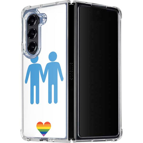 Blue Pride Galaxy Z Fold5 5G Clear Case