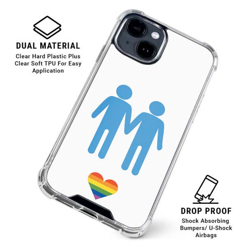 Blue Pride iPhone 15 Clear Case