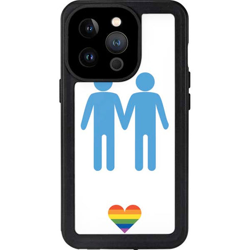 Blue Pride iPhone 15 Pro Waterproof Case