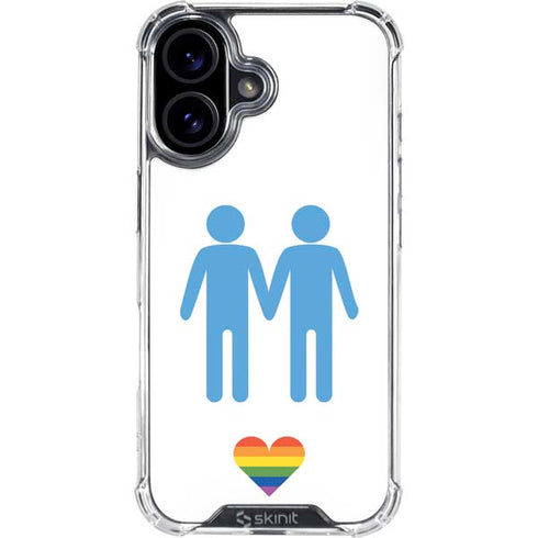 Blue Pride iPhone 16 Plus Clear Case
