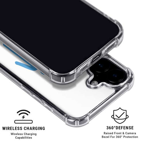 Blue Pride iPhone 16 Plus Clear Case