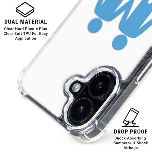 Blue Pride iPhone 16 Plus Clear Case
