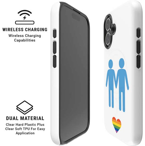 Blue Pride iPhone 16 Plus Magsafe Impact Case