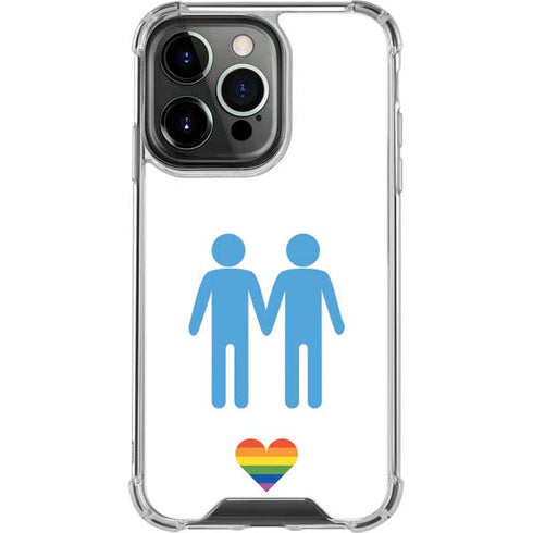 Blue Pride iPhone 16 Pro Clear Case