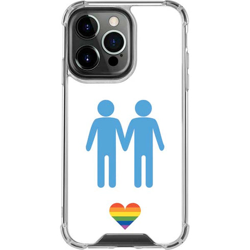 Blue Pride iPhone 16 Pro Max Clear Case