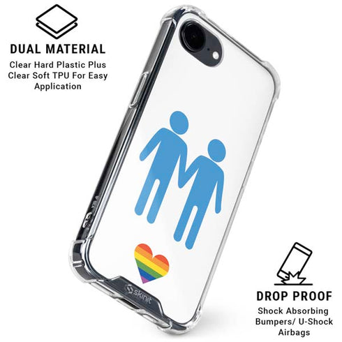 Blue Pride iPhone 16e Clear Case