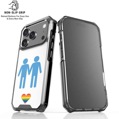 Blue Pride iPhone 18 Pro Clear Case