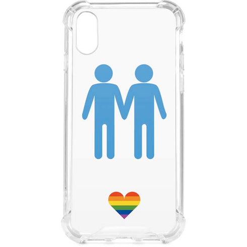 Blue Pride iPhone XS Clear Case