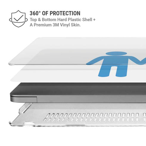 Blue Pride MacBook Pro 14in (2021-24) Case plus Skin