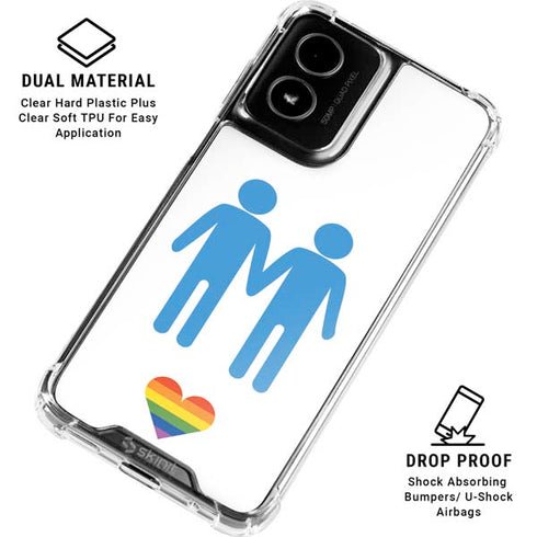 Blue Pride Moto G Power 5G (2024) Clear Case
