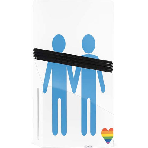 Blue Pride PS5 Pro Disk Console Skin