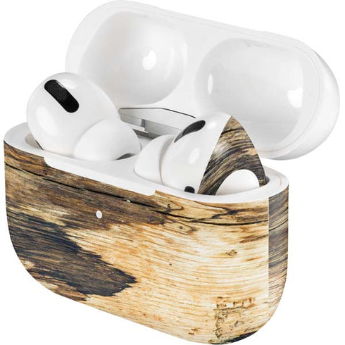 Blue Resin Wood AirPods Skins